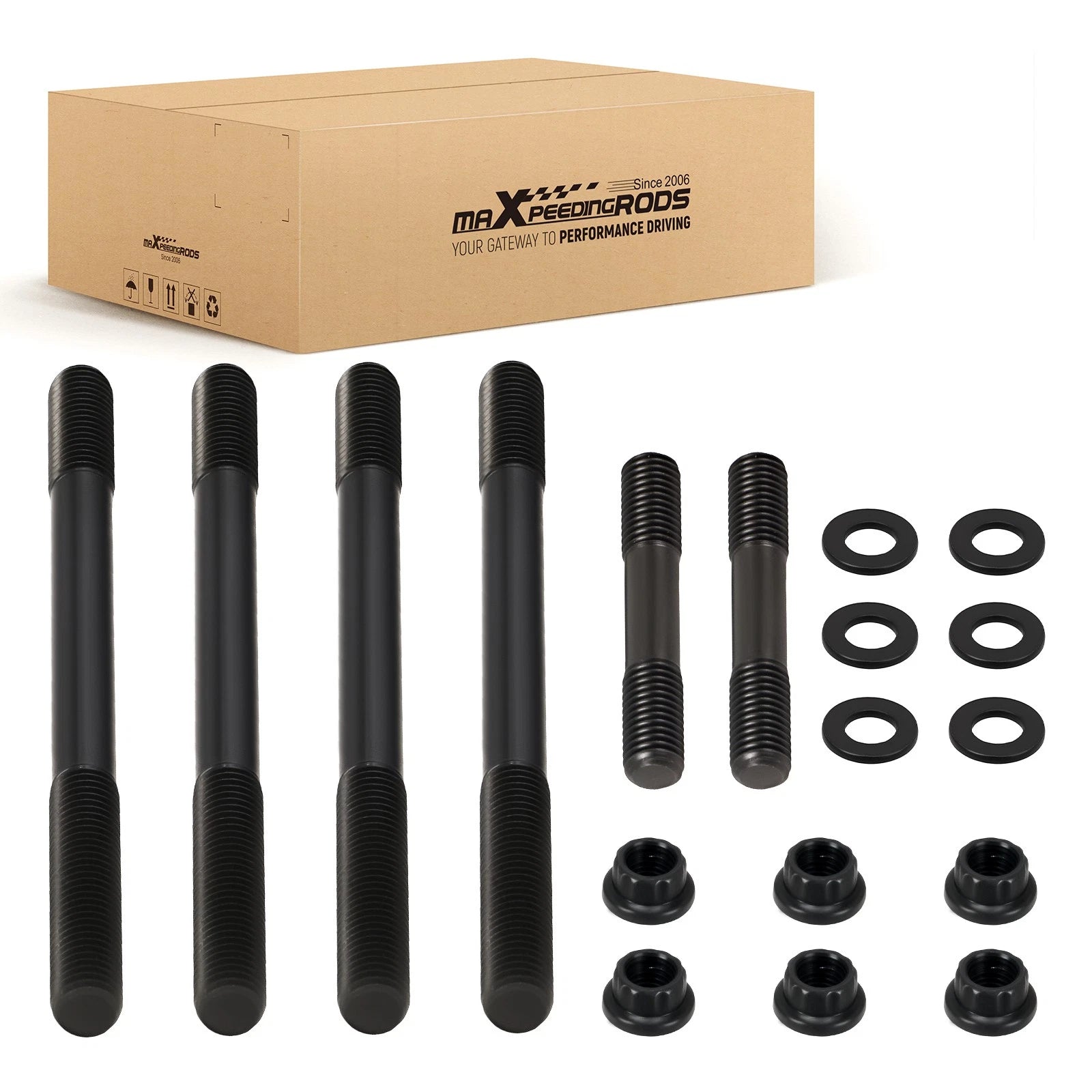 Steel Head Stud Kit for Yamaha Rhino Raptor 660 (2001-2007) Black Oxide