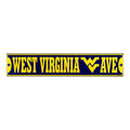 West Virginia Mountaineers Metal Street Sign 24" x 5"