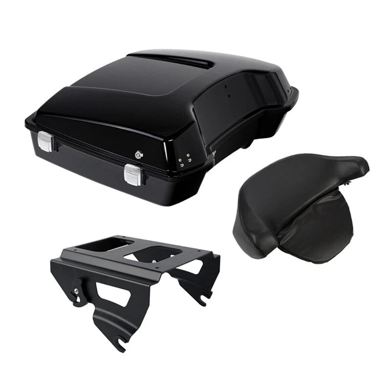 Black Razor Trunk Backrest for Harley Touring Road King (2009–2013)