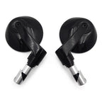 Round Bar End Mirror for Harley (7/8", 1", 22mm, 25mm) Diamond Cut