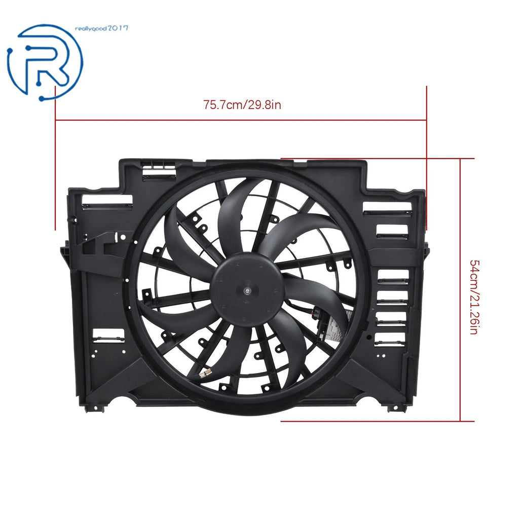 Radiator Cooling Fan Assembly for Jaguar XE XF (2016-2019)