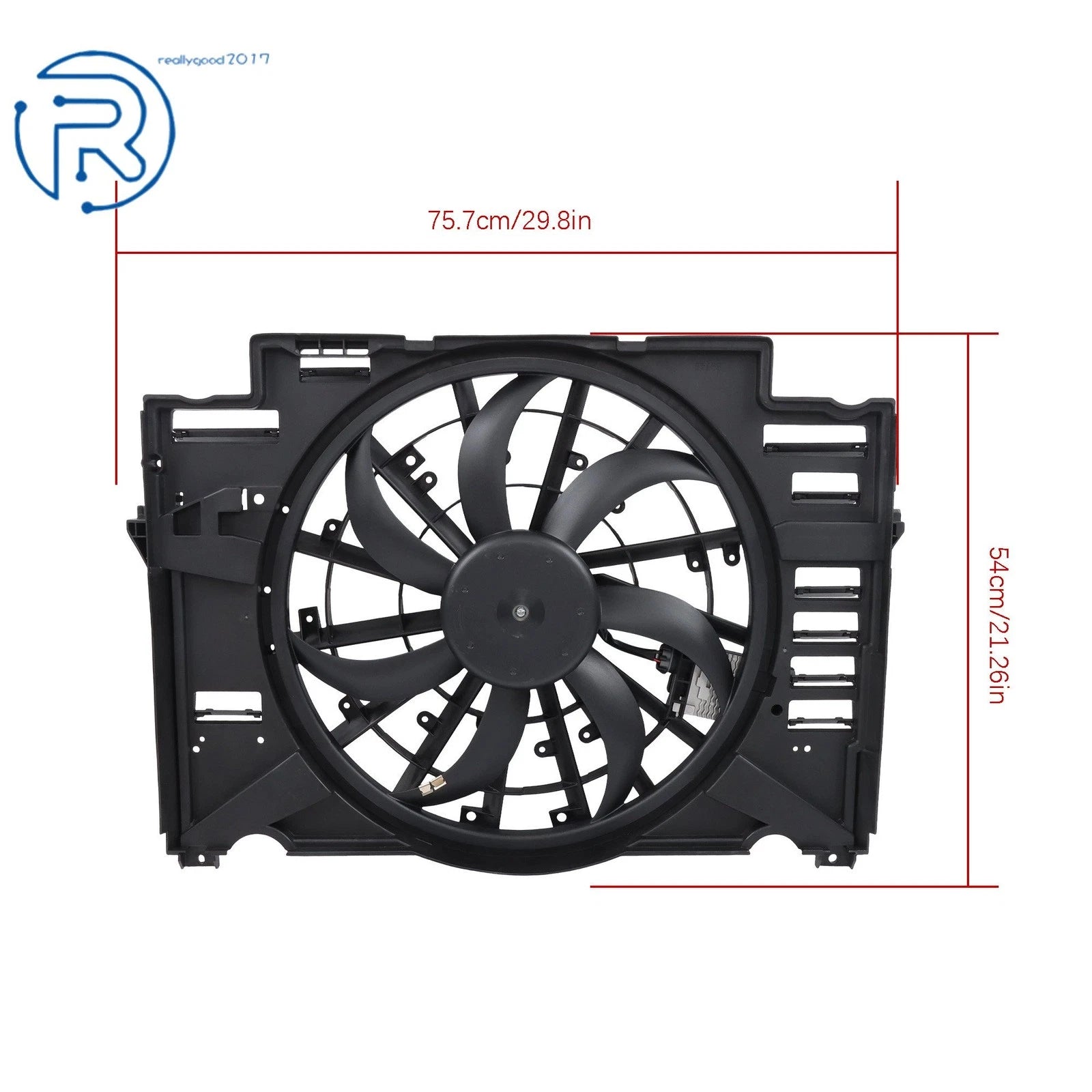 Radiator Cooling Fan Assembly for Jaguar XE XF (2016-2019)