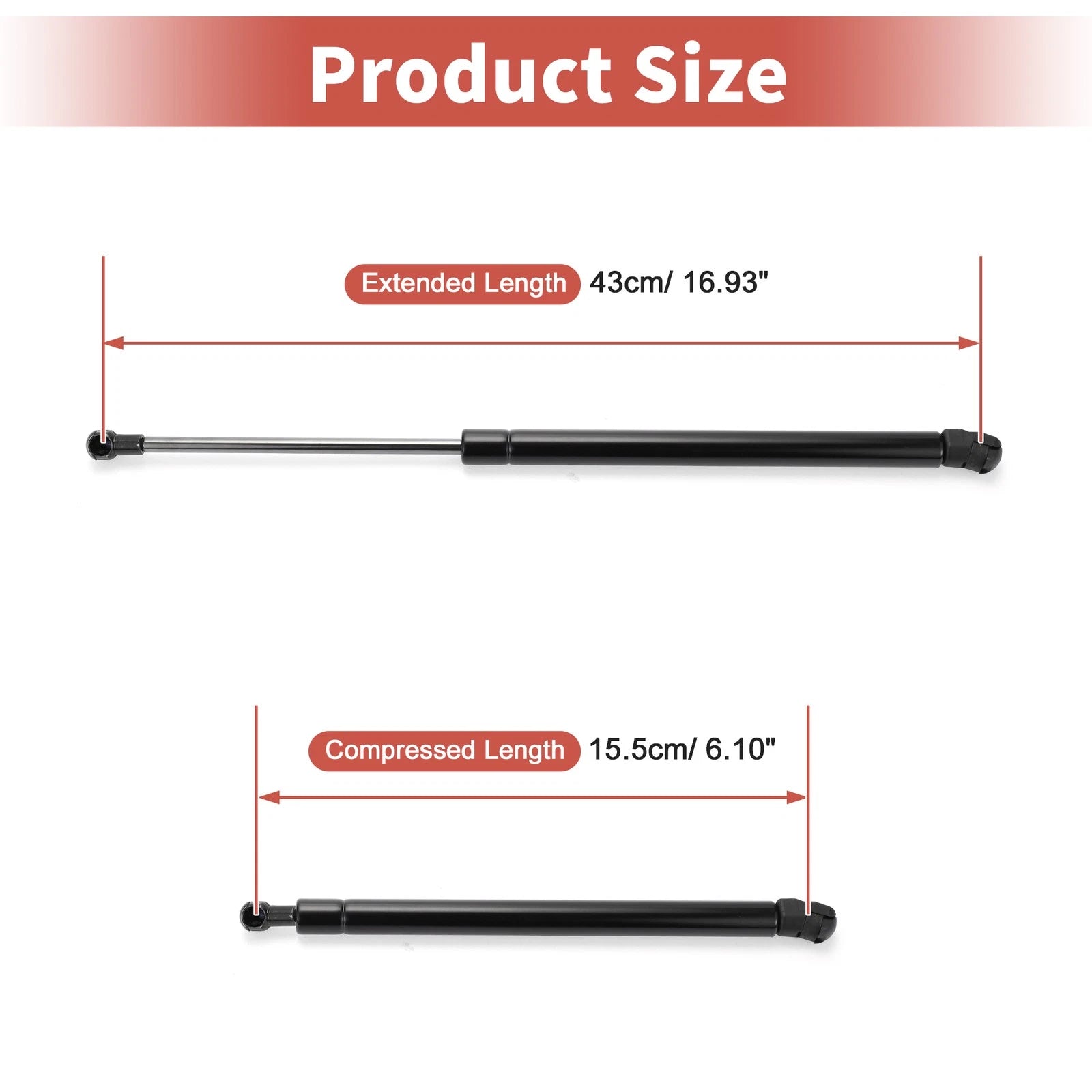 2X Rear Hatch Lift Supports for Toyota Matrix (2003–2013)