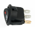 Fog Light Switch Round 12V Red LED 23mm On Off ABS Plastic