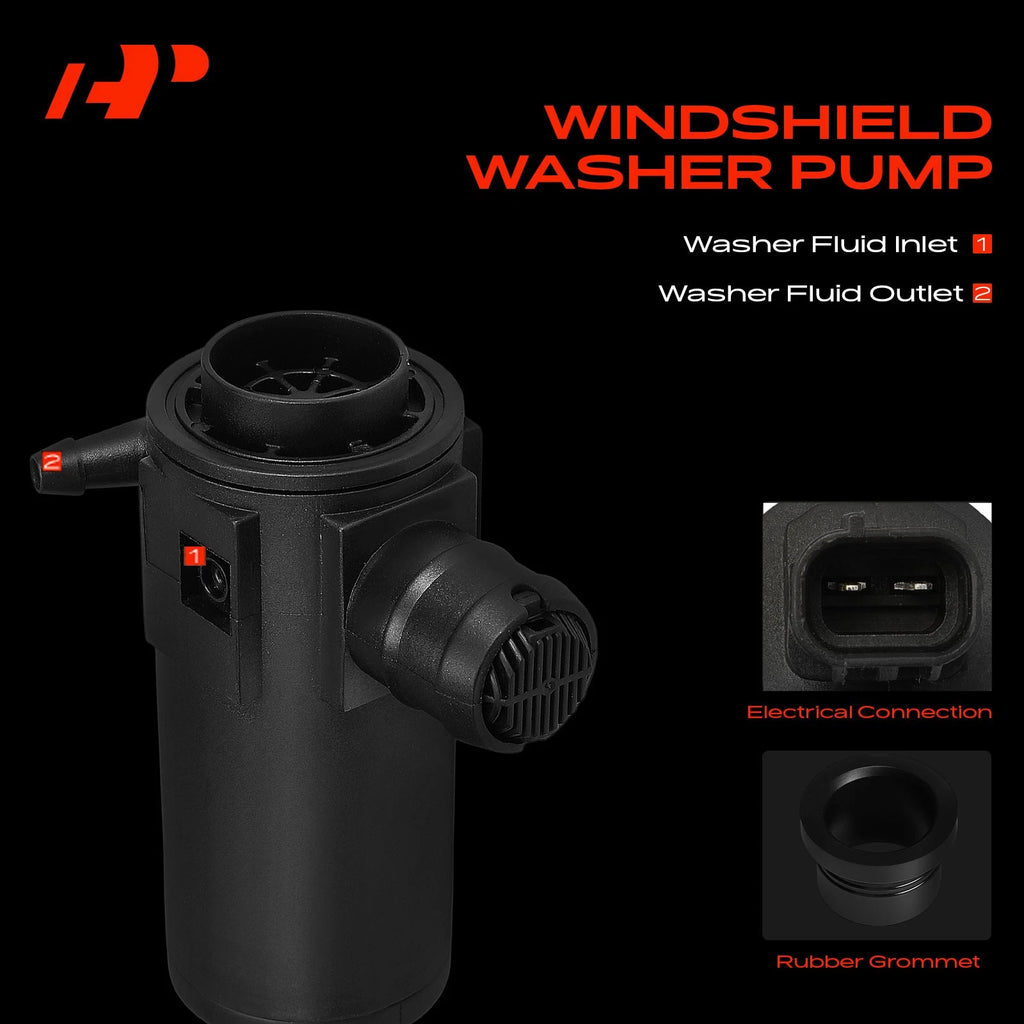 Windshield Washer Pump with Rubber Grommet for Toyota Camry (2007-2011)