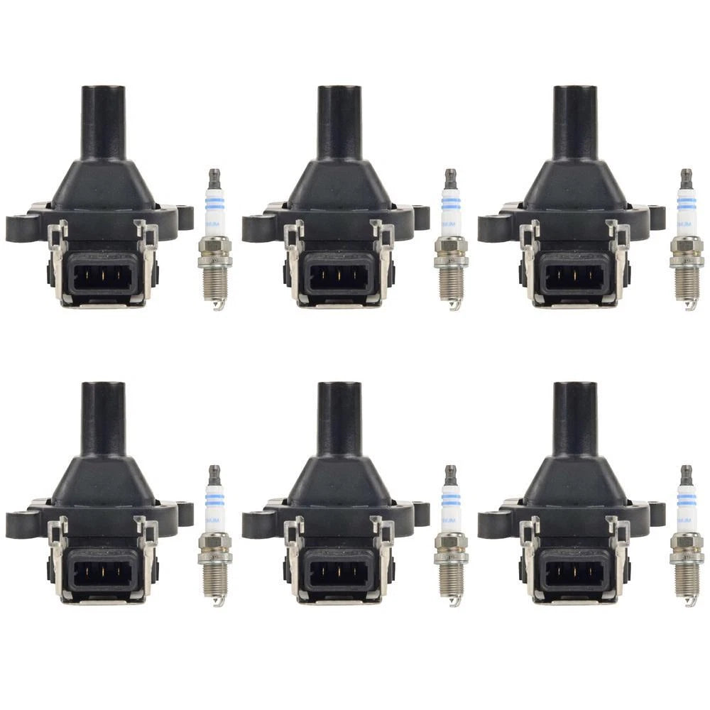 Set of 6 Ignition Coils & 6 Platinum Spark Plugs for BMW 2.8 L6 M52 (1995–2000)