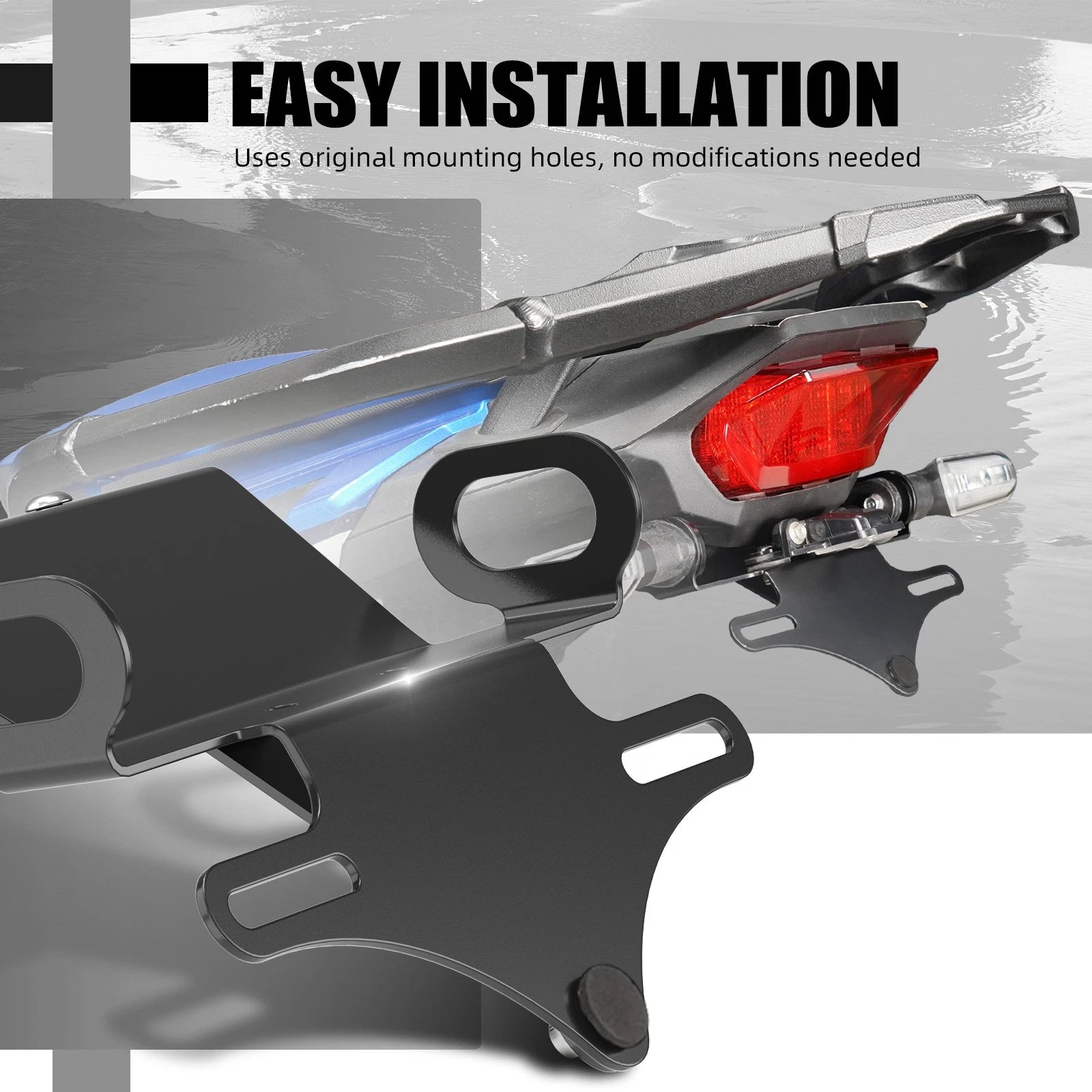 CNC Fender Tail Tidy License Plate Holder for Honda CRF1100L Africa Twin (2020–2026)
