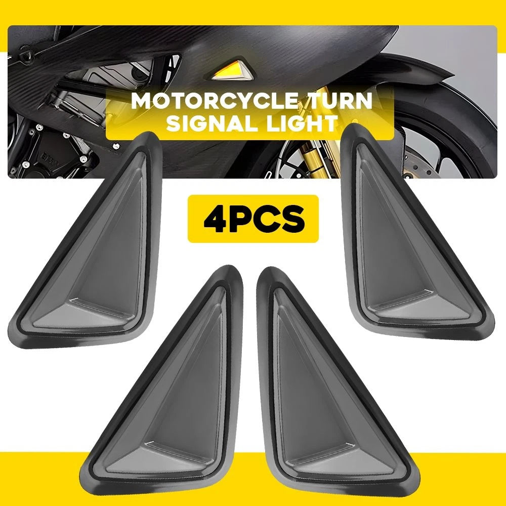 4X LED Turn Signals for Motorcycle M10 (Amber+White)