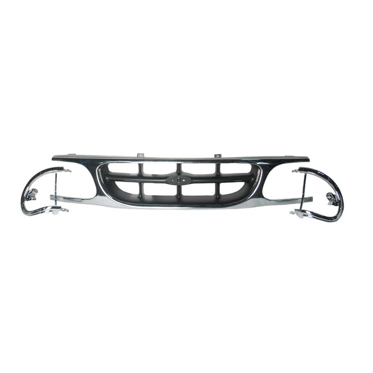 Replacement Gray Chrome/Ready to Paint Plastic Front Grille-See Compatible Chart