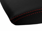 Console Lid Pull Over Cover Leather for Honda Pilot (2009–2015) Red Stitch