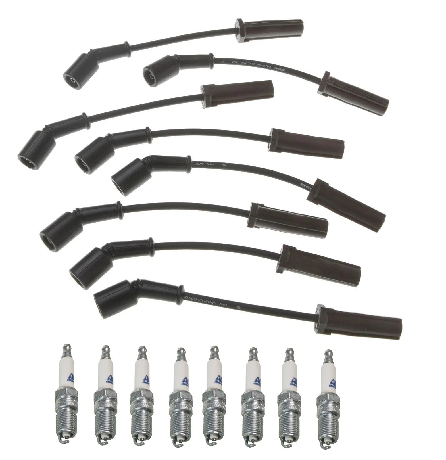 Pro Ignition Wire Set & 8 ACDelco Spark Plugs for Chevy GMC 7.4 V8 (1996–2002)