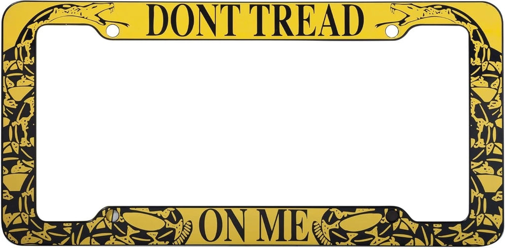 License Plate Frame for Universal Vehicles (Plastic, Yellow Snake)