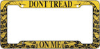 License Plate Frame for Universal Vehicles (Plastic, Yellow Snake)