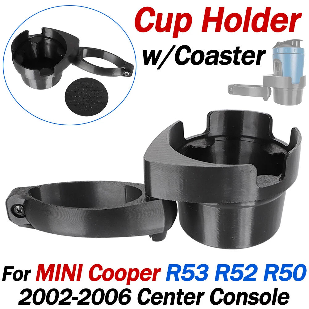 Center Console Cup Holder with Coaster Kit for MINI Cooper R53 R52 R50 (2002–2006)