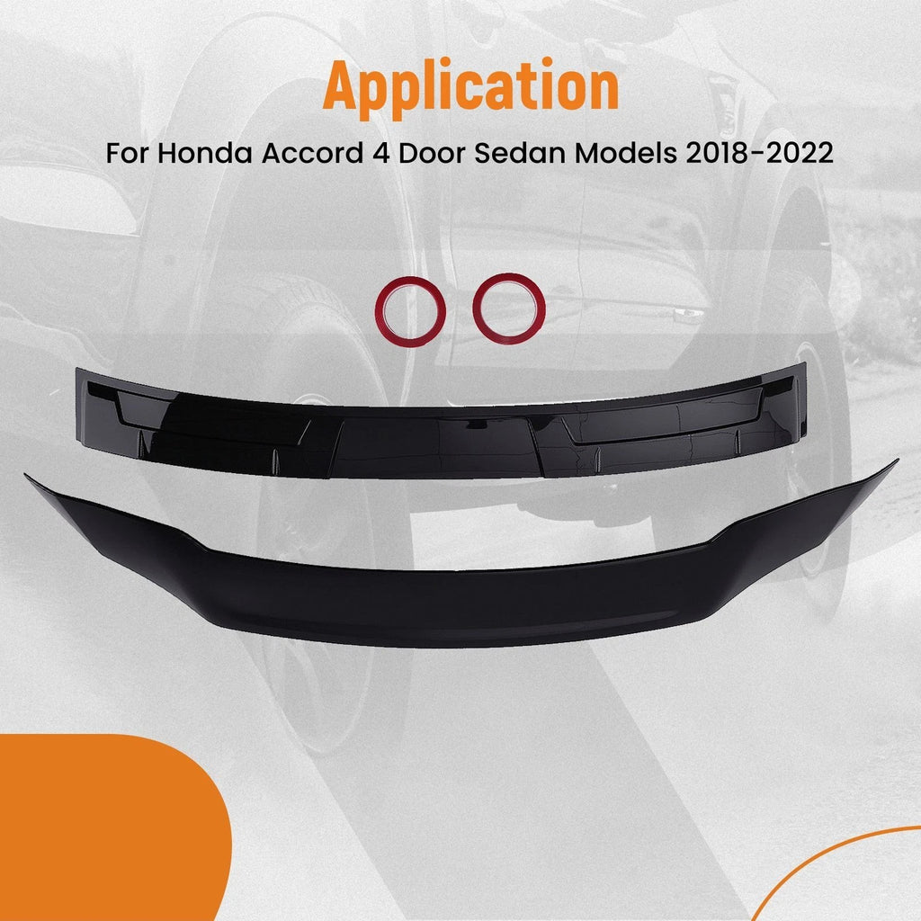 Duckbill Style Wing for Honda Accord Sedan (2018–2022) Gloss Black