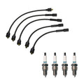 Denso 7mm Wire Set & 4 Iridium TT Spark Plugs for MG Renault Triumph (L4)