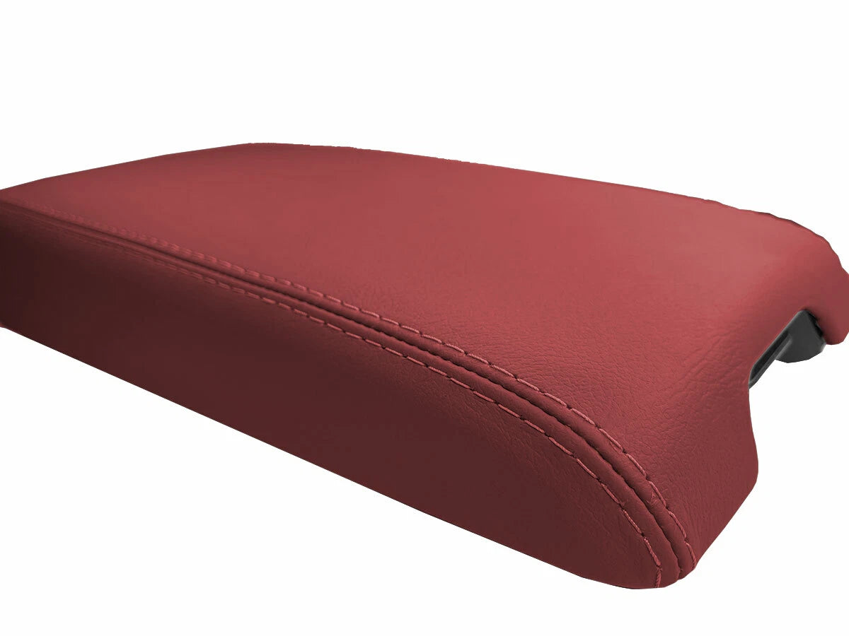 Leather Console Lid Armrest Cover for Infiniti G35 Coupe (2002–2007) Red