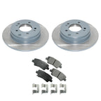 Rear Rotors & Akebono ProACT Ceramic Brake Pads Kit for Azera Sonata (2011–2016)