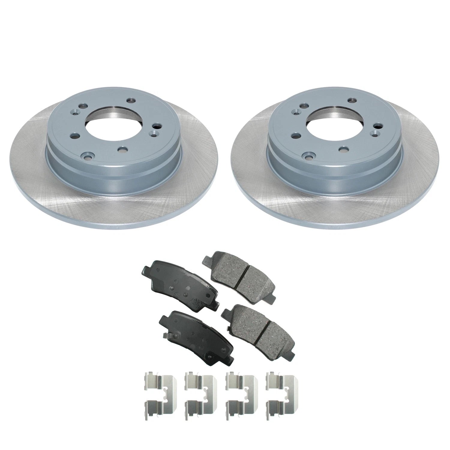 Rear Rotors & Akebono ProACT Ceramic Brake Pads Kit for Azera Sonata (2011–2016)