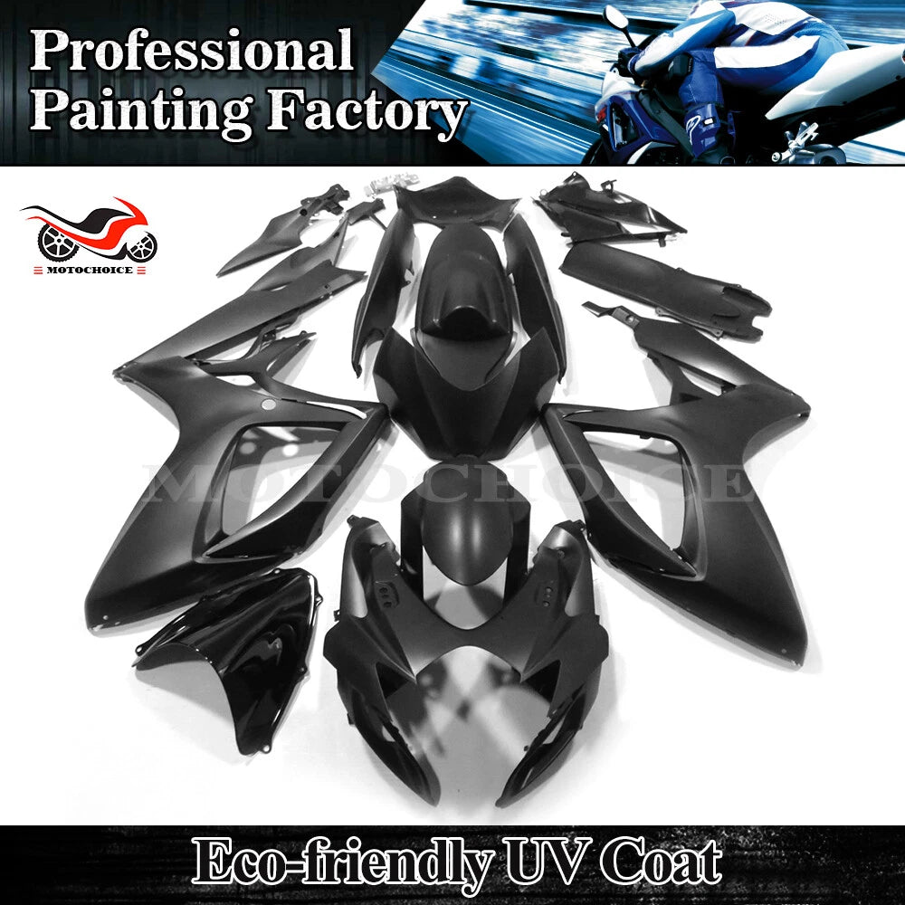 Matte Black Fairing Kit for Suzuki GSXR600/750 (2006–2007) ABS Bodywork
