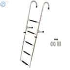 2-Step Stainless Steel Folding Ladder for Universal Use (400 lb Limit)