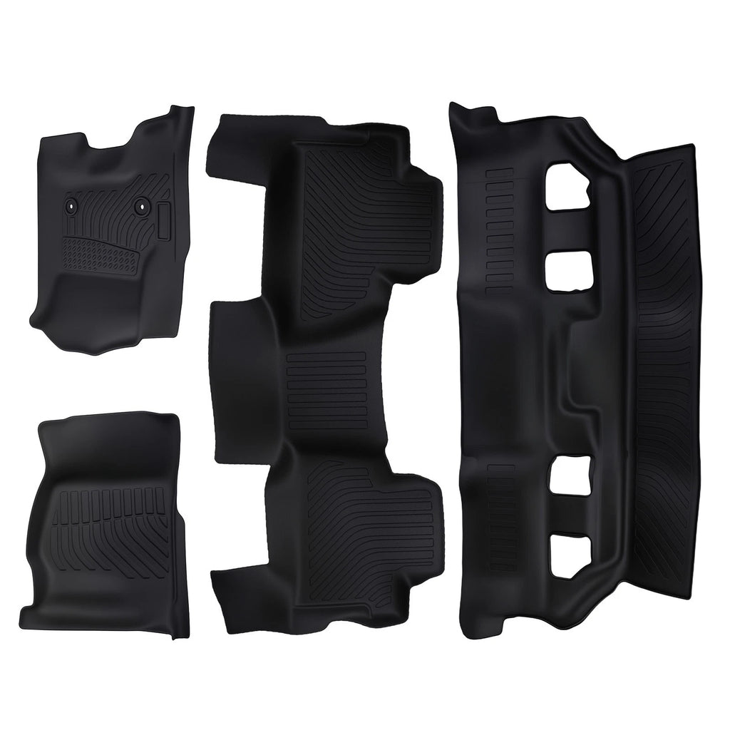 All-Weather Black Floor Mat Set for Chevrolet Tahoe/GMC Yukon (2015–2020)