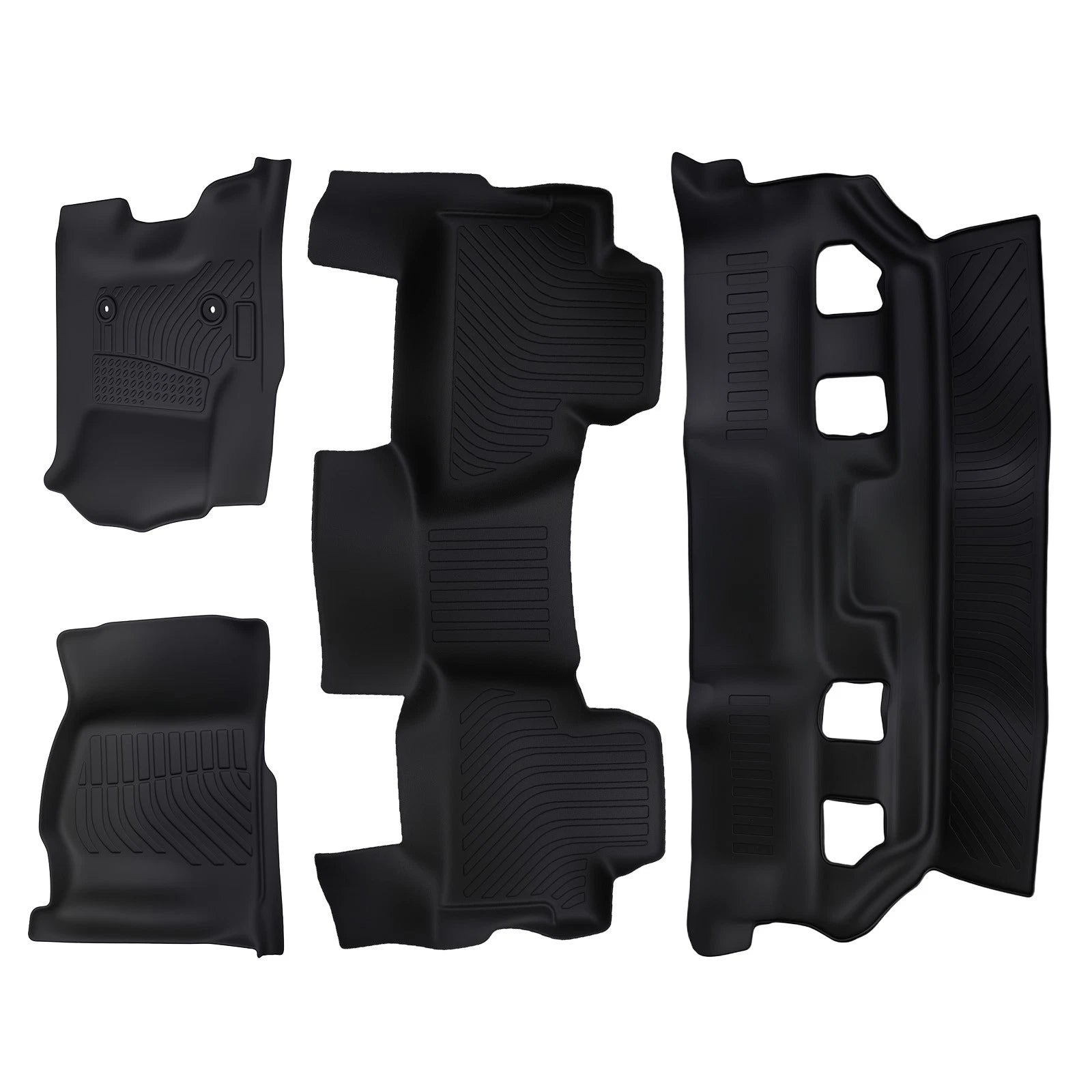 All-Weather Black Floor Mat Set for Chevrolet Tahoe/GMC Yukon (2015–2020)