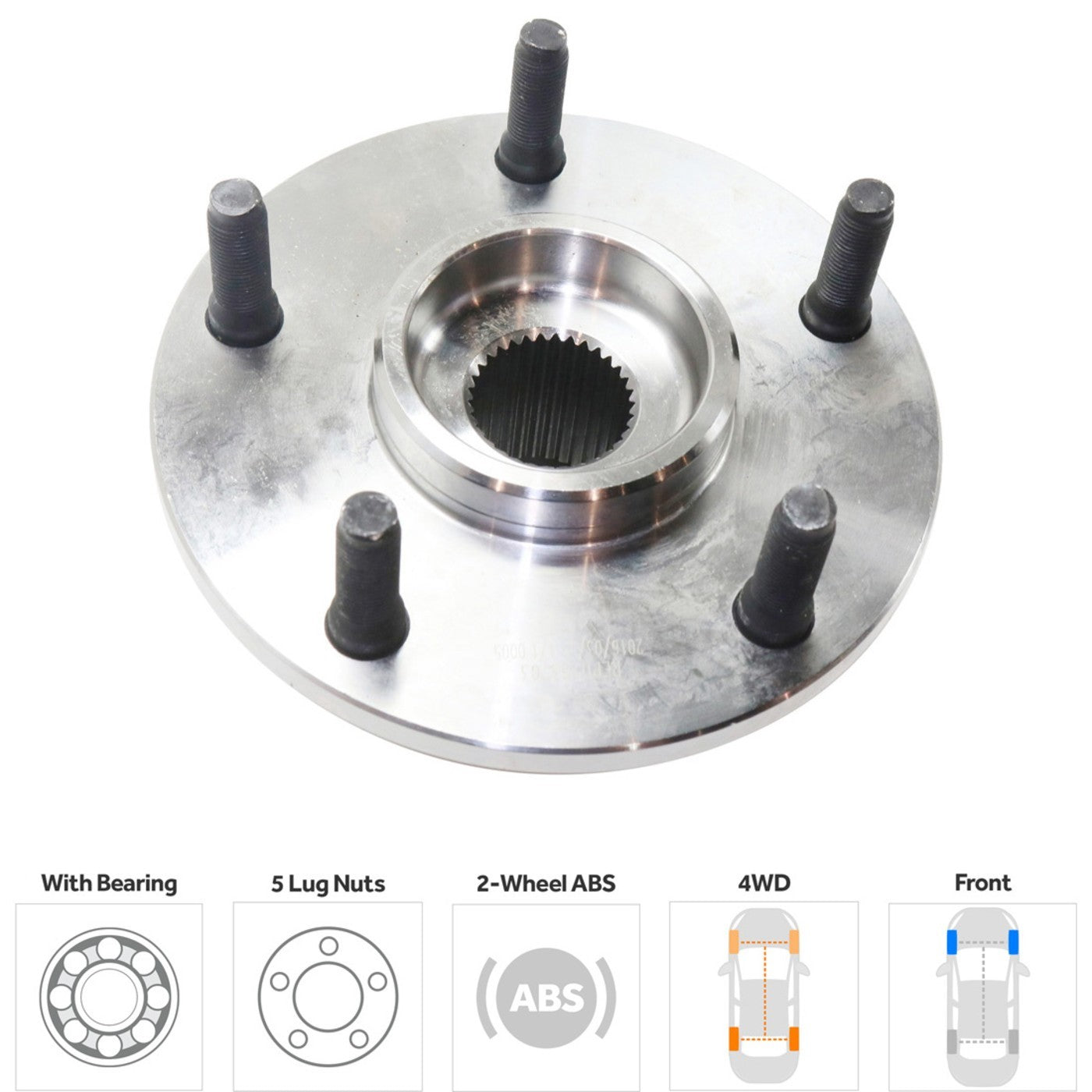 Wheel Hubs for Dodge Ram 1500 (1994–1999) Front L/R 5-Lug 4WD