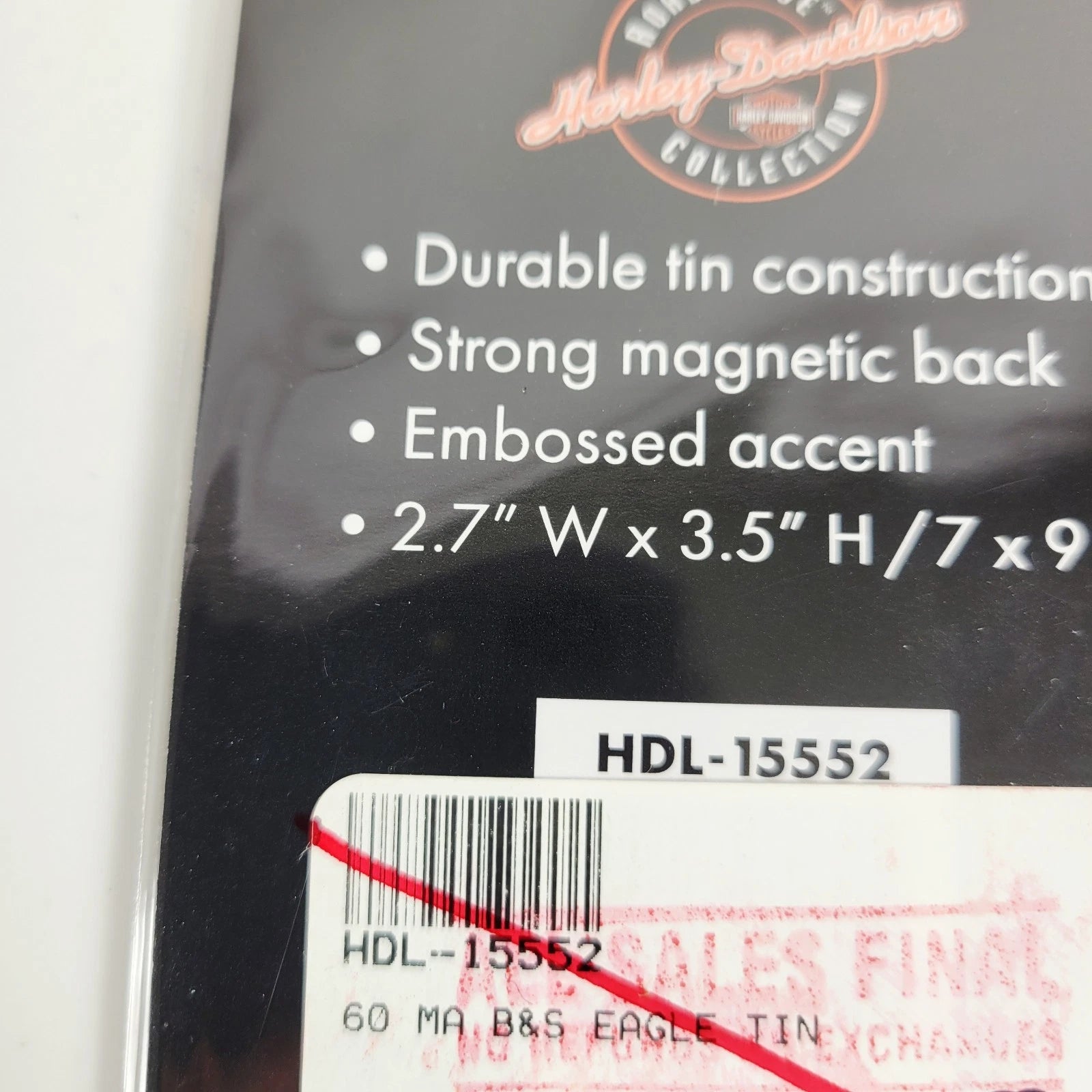 Eagle Tin Magnet for Harley-Davidson (Custom Shape, 2.7 x 3.5")