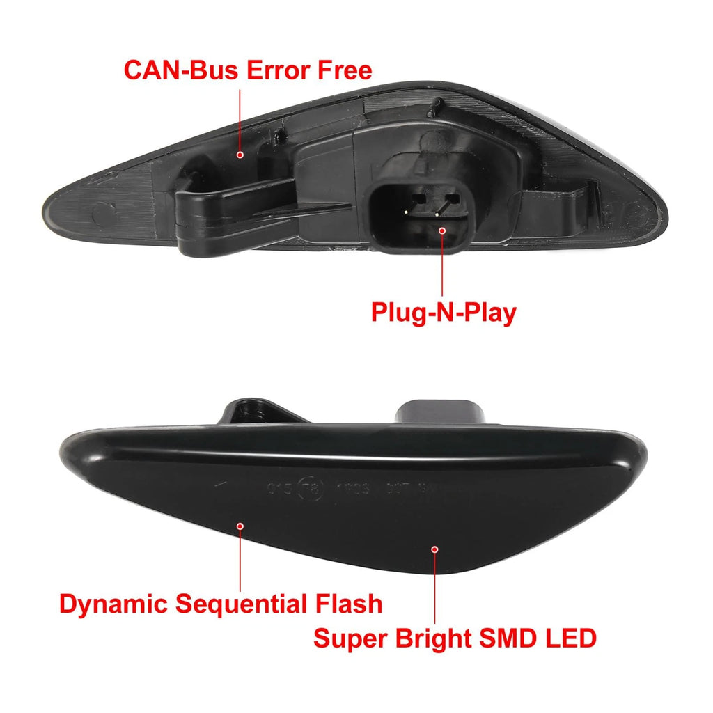 2X Side Marker Lights Turn Signal Light Assembly for Mazda 