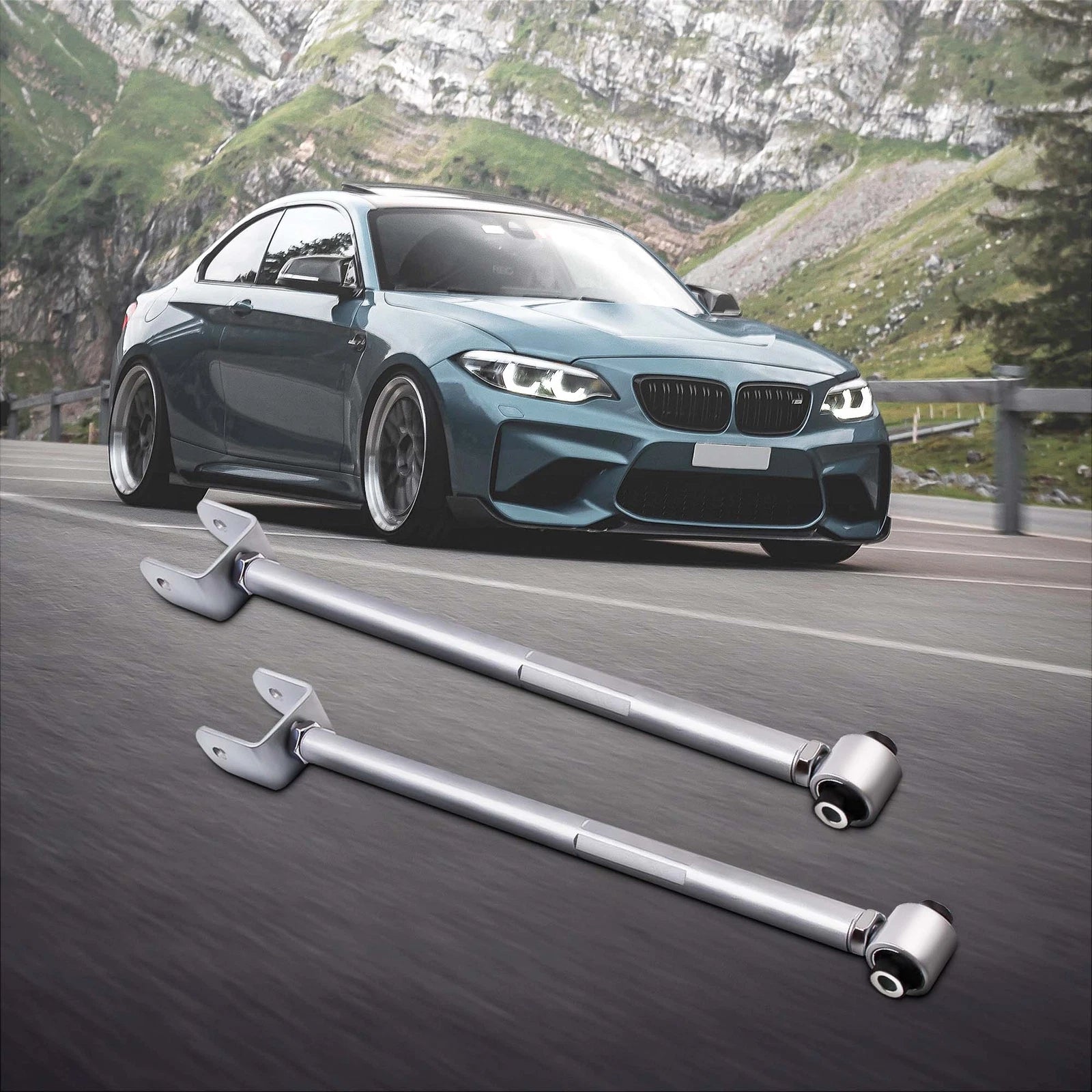 2x Rear Lower Control Arms/ Bar/ Rod Camber Kit Fit for BMW 1995-2005 E46 E36