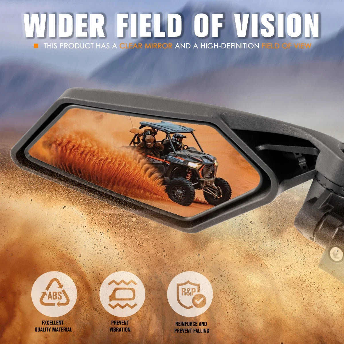 Adjustable Side View Mirrors for Universal UTV (2010–2023)