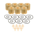 Set of 7 Oil Filter Element Drain Plug & Gaskets for Toyota Scion Lexus
