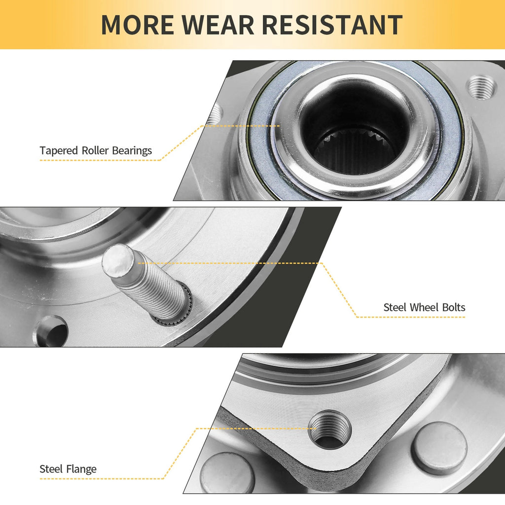 Front Wheel Bearings Hubs Assembly for Chevy Trailblazer (2002-2009)