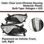 Set of 2 Clear Lens Fog Lights for Genesis Coupe (2013–2017)