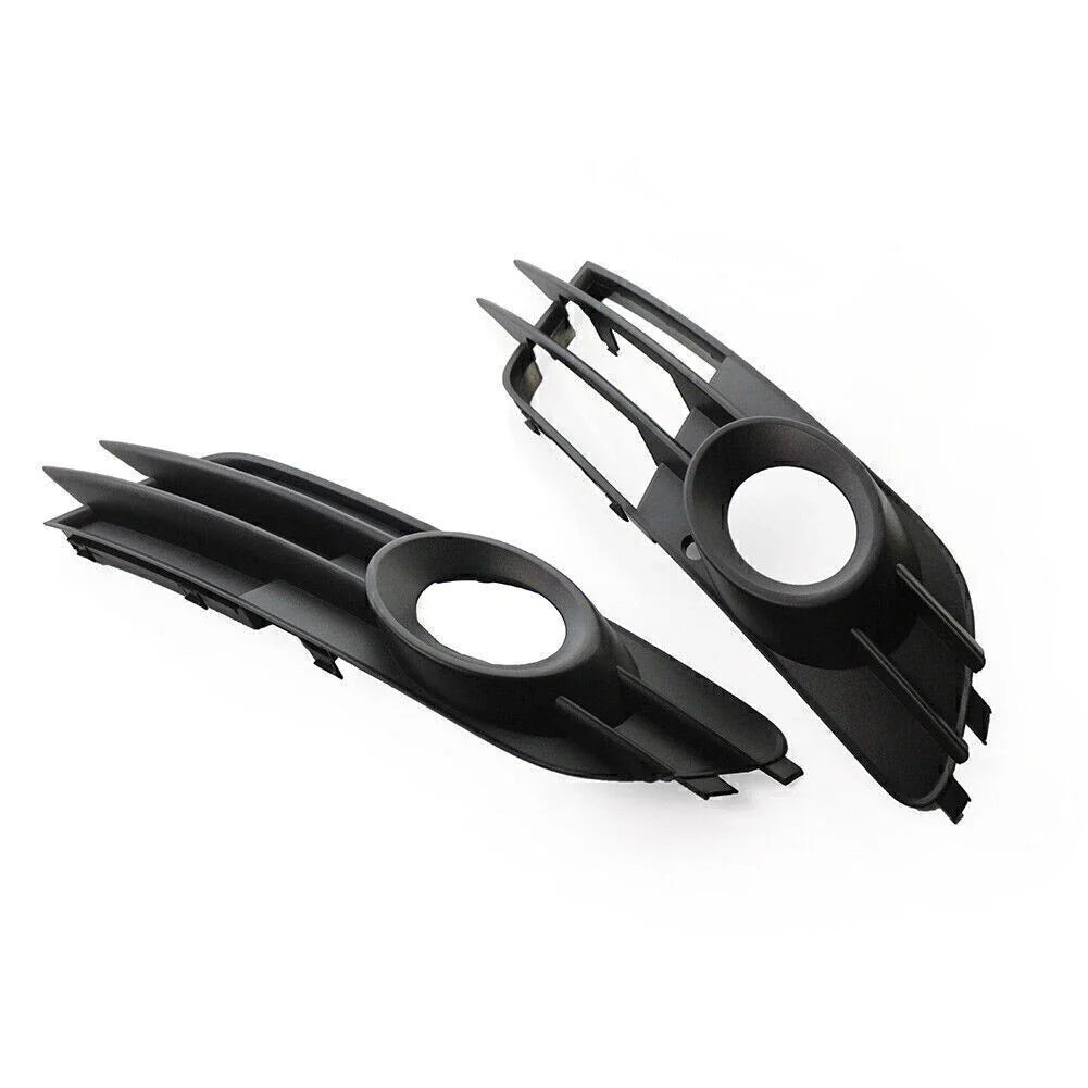 Black Front Bumper Fog Light Grille for Audi A6 C7 (2012-2015)