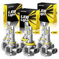 Set of 4 AUXITO 6000K LED Headlight Bulbs 9005 9006 H11 for High Low Beam