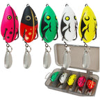 5X Soft Silicone Amphibian Lures with Double Steel Hooks for Fishing