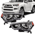 2X Headlight Assembly for Toyota 4Runner (2014–2020) Black Amber