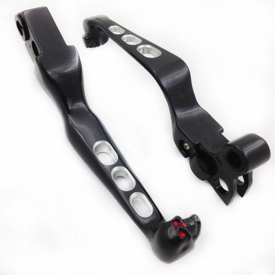 CNC Aluminum Black Skull Lever for Harley FLSTN Deluxe FLSTF Fat Boy