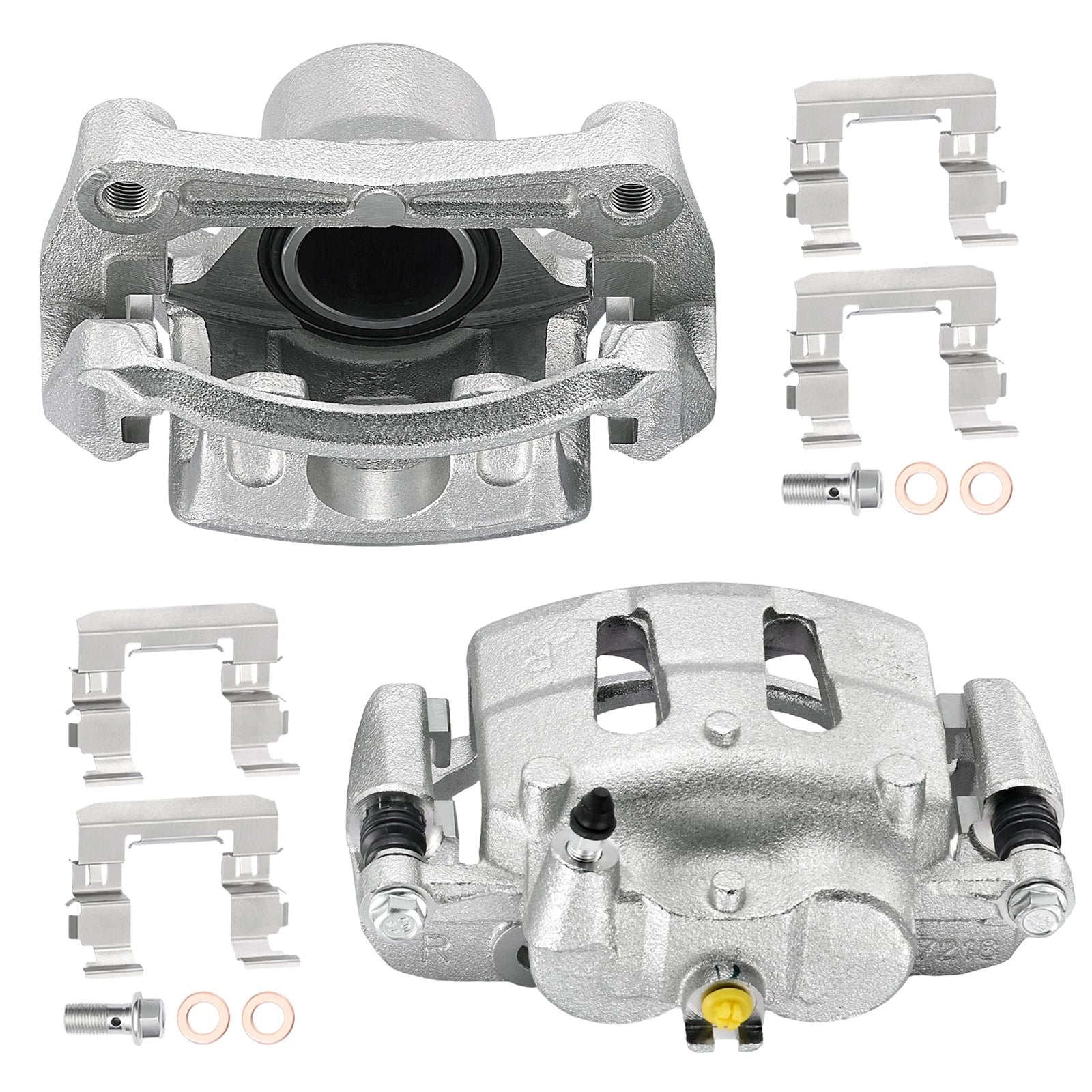 Front Pair Brake Calipers with Bracket for Nissan Sentra (2007–2019)