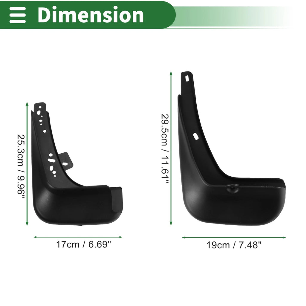 Mud Flaps Splash Guards for Hyundai Verna (2010–2014) W/ Mount Accessories