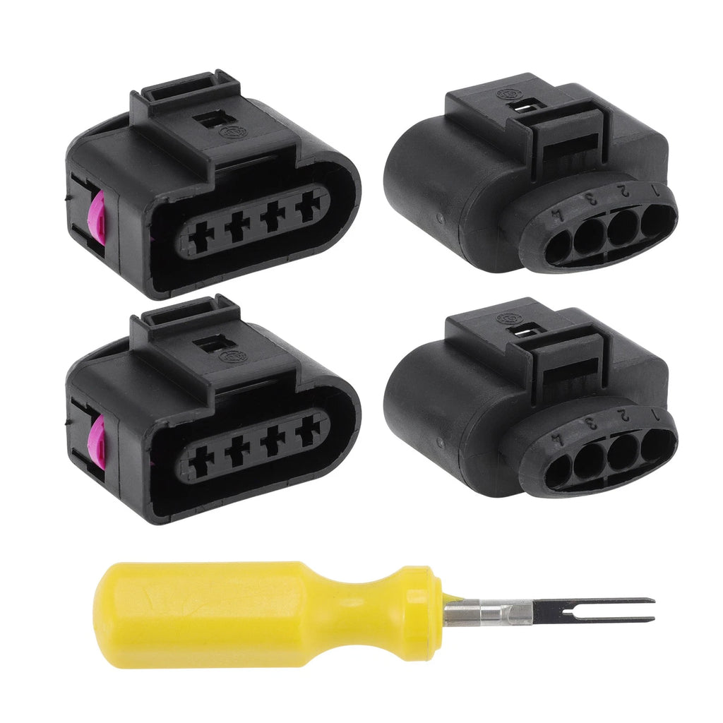 Set of 4 Ignition Coil Connector Repair Kit 4B0973724 for Audi A3 A4 A6 Q7 (2000–2020)