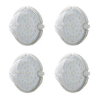 Set 4 LED Front Parking Lights Clear Amber Lens for Chevy Impala (1958)