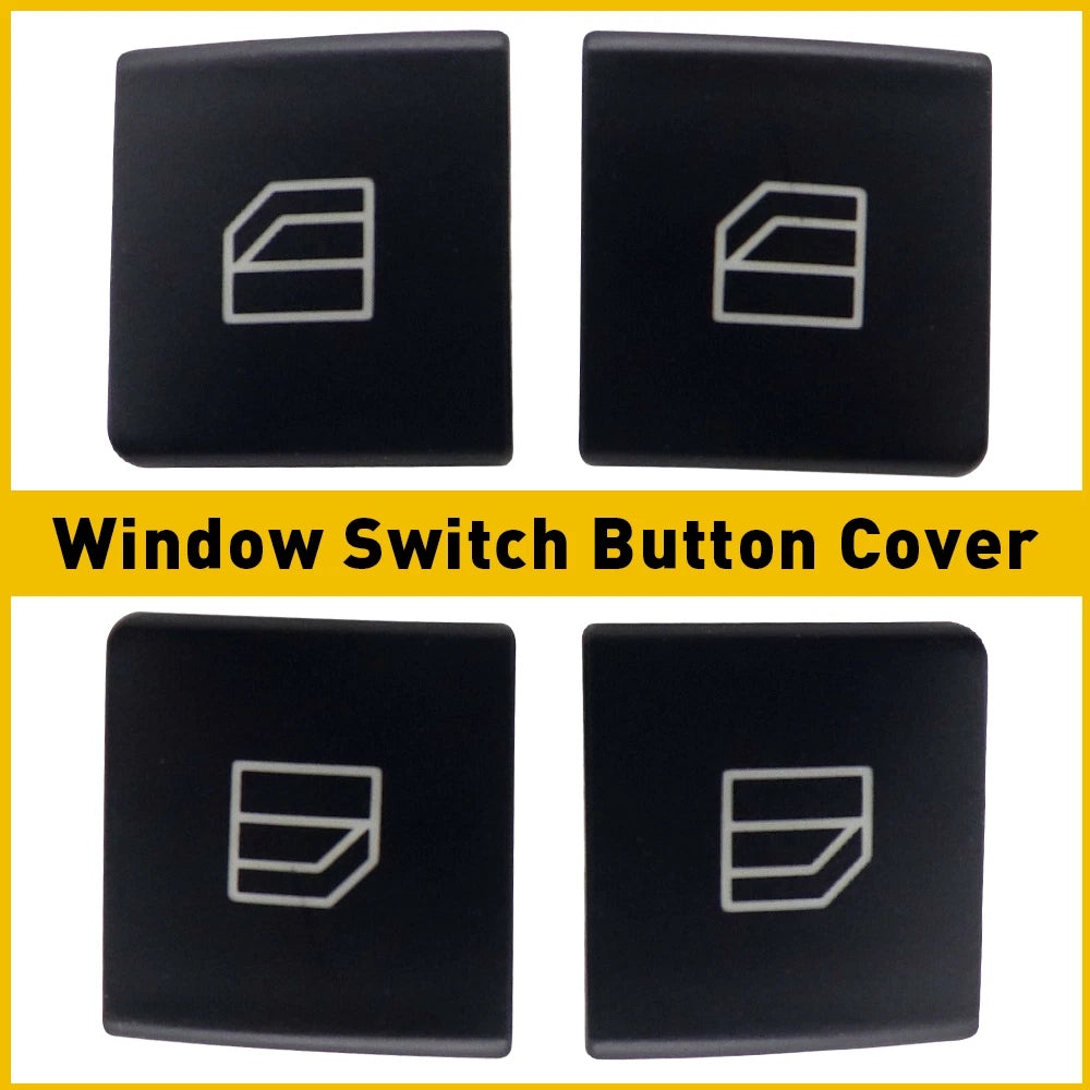 Set of 4 Window Switch Button Cover Caps for Mercedes-Benz W204 W212 W166