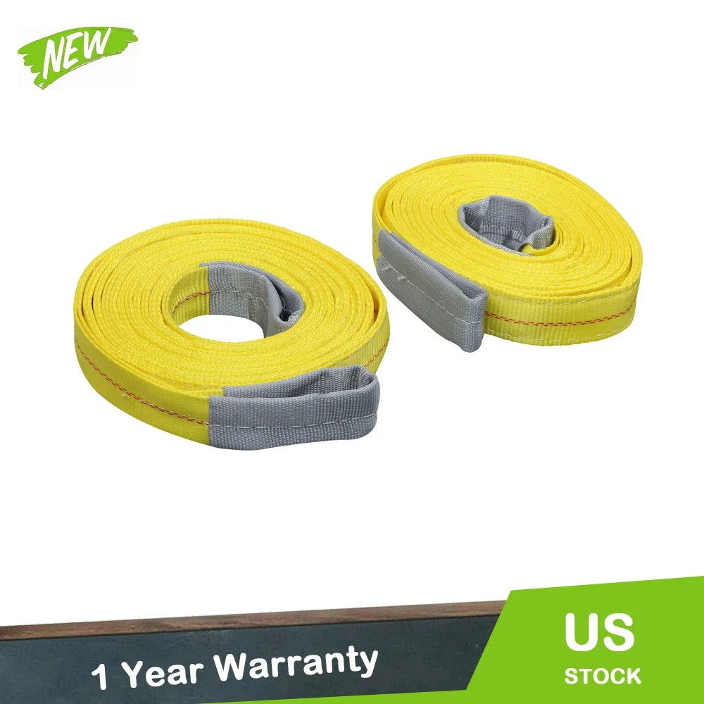 2X Lift Sling Straps 2" x 20' 9400lbs for Lifting Towing