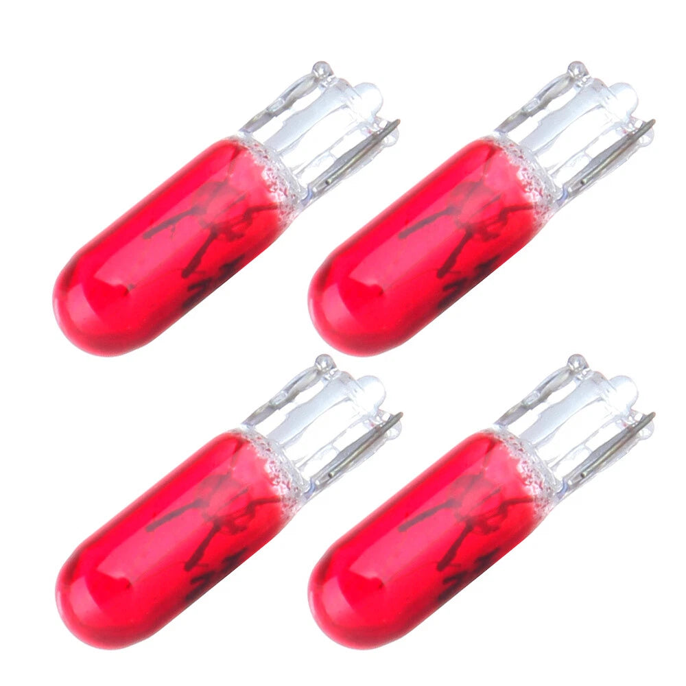 Set of 50 T5 Dashboard Mini-Wedge Halogen Bulbs for Various Models