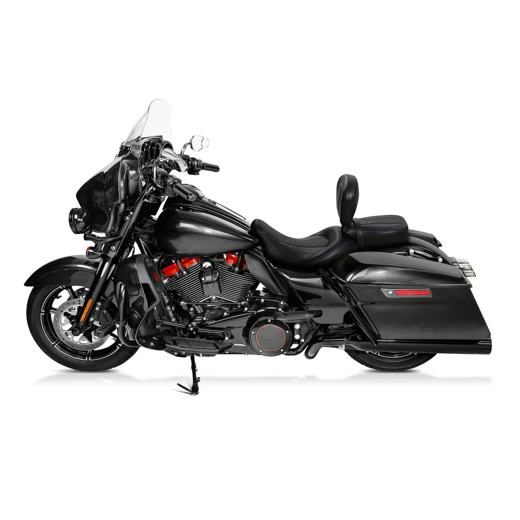 Low-Profile Driver Passenger Seats & Backrest for Harley Touring (2009-2023)