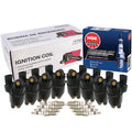 Set of 8 Ignition Coils & NGK Iridium IX Spark Plugs for Cadillac Chevy GMC