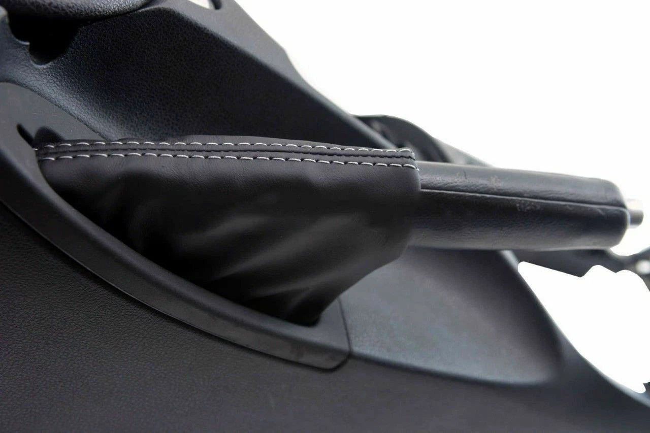 E Brake Boot Cover for Nissan 370Z (2008–2019) Black Gray Stitch